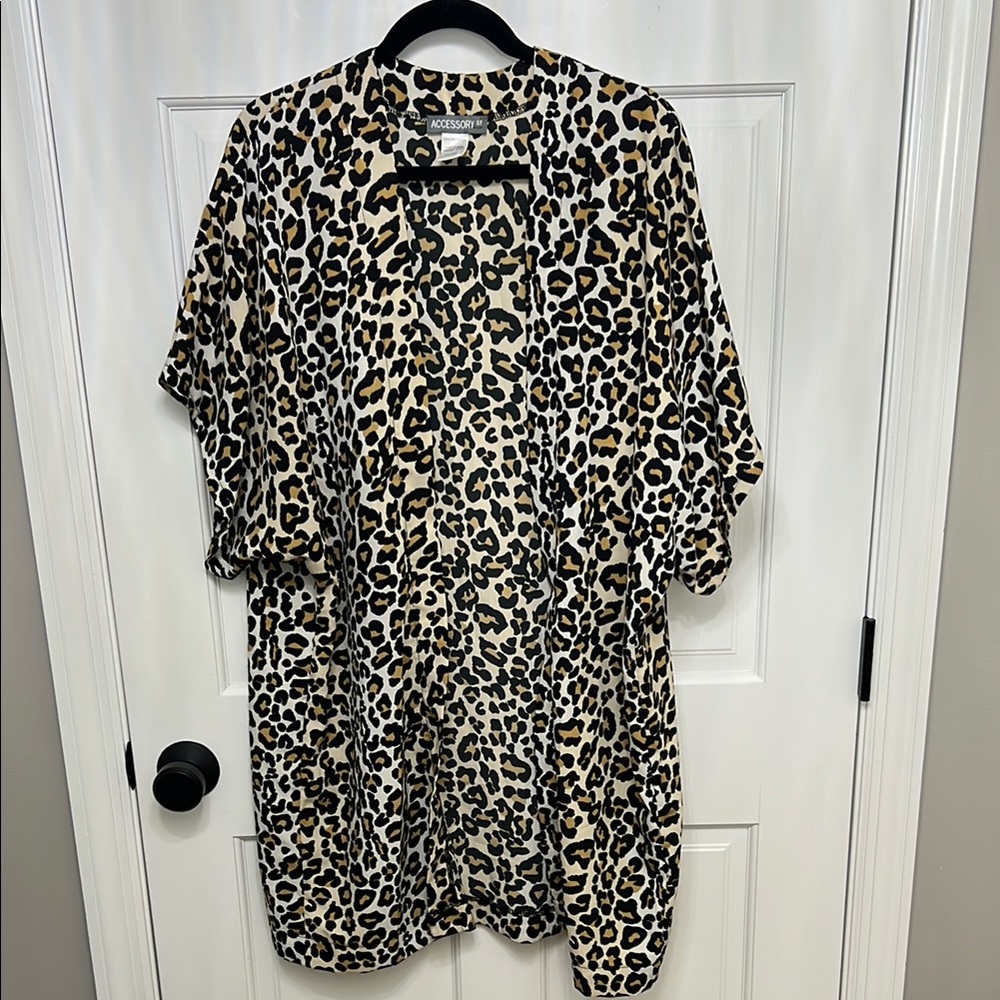 Leopard Print Wrap / Kimono / Beach Coverup